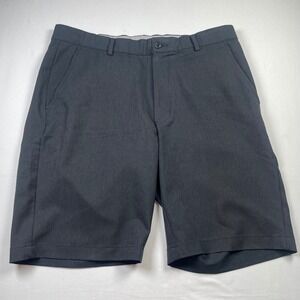Greg Norman Performance Golf Shorts Men's 34 Charcoal Gray Flat Front